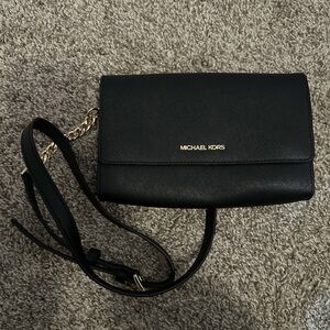 Michael kors black crossbody never used